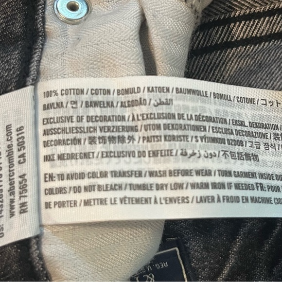 Abercrombie & Fitch Skirt Womens Size 26 Black Embroidered Floral Denim Jean - Picture 4 of 9